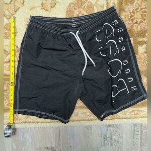Hugo Boss Men's Swim Trunks Shorts - M Medium Black White Logo